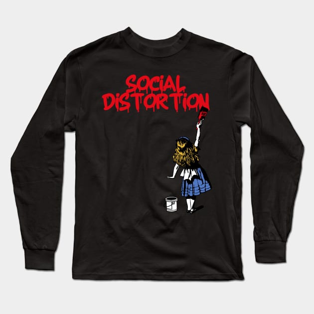 social red girl Long Sleeve T-Shirt by j and r